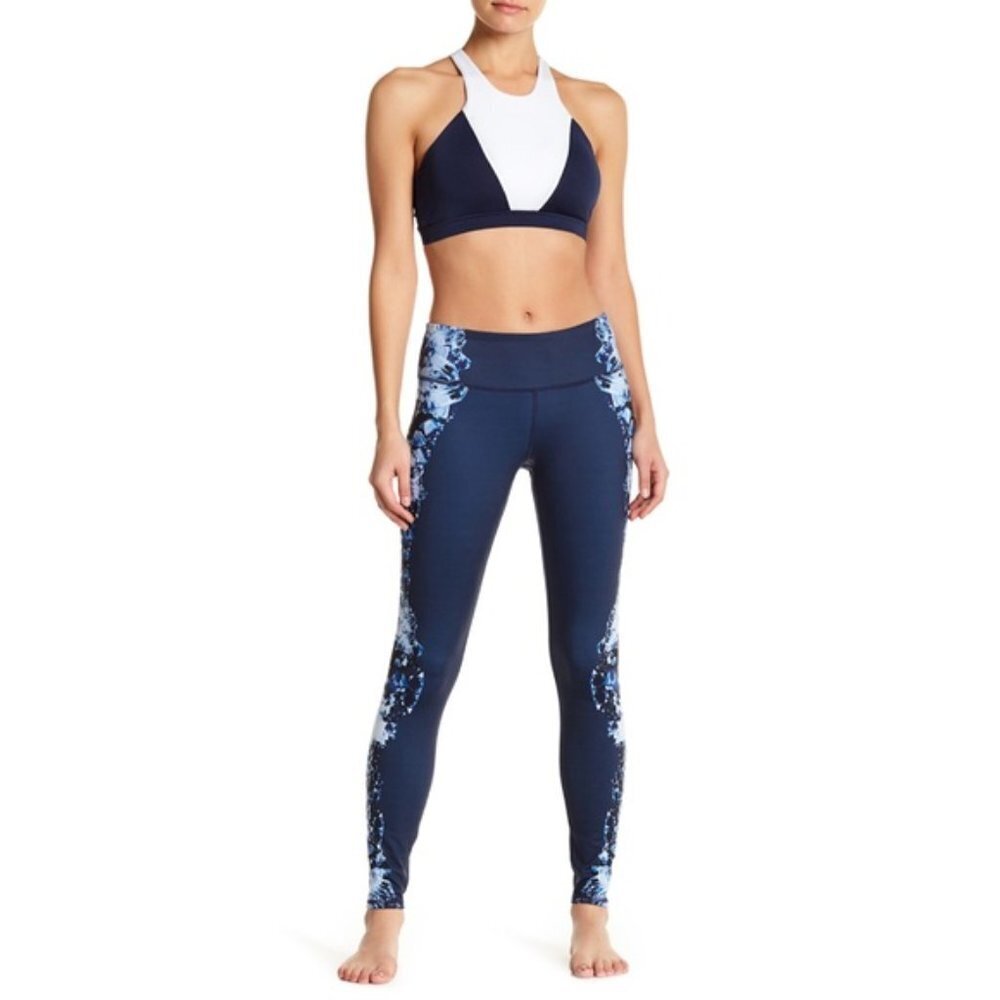 Alo Yoga High Waist Airbrush full length leggings Dark Crystal Sky sz S